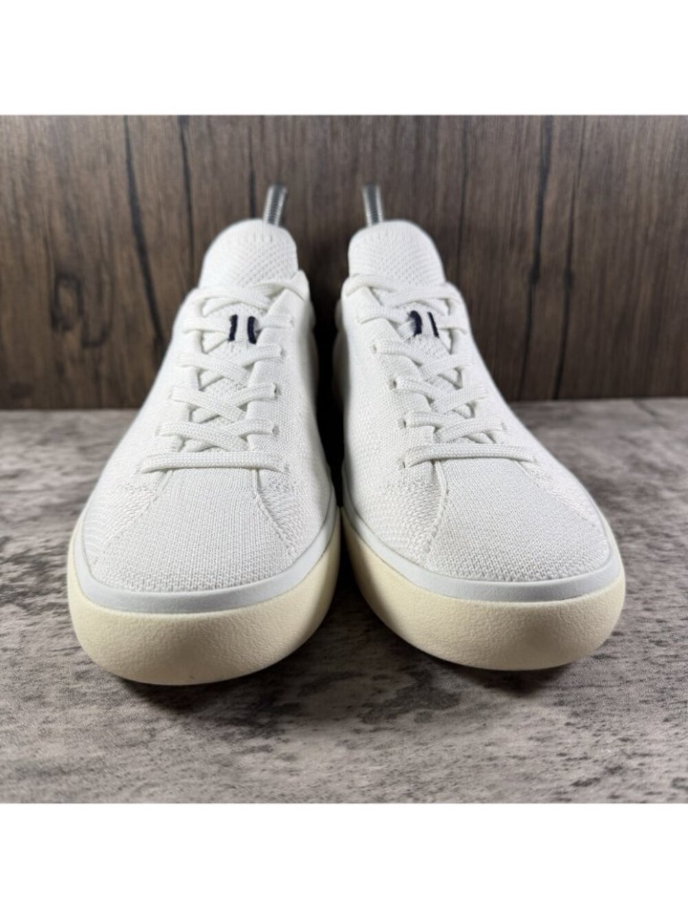 Rothy’s The Lace Up Sneakers Shoes Women’s Size 9 Vanilla Textile Stretch Cuff - Picture 5 of 10